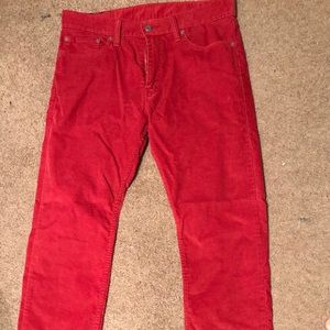 Levi corduroy red jeans